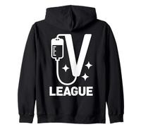 IV Liga Enfermera Juego de Palabras Minimal Hospital Night Shift Design Sudadera con Capucha