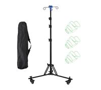 Iv Stand, Hospital Equipment, Foldable Wheeled with Adjustable Bottle Hook 74.8x23.62 Inches for Elderly Patient Care, Home Clinics Nursing Bed, Daily Healthcare Indoor Outdoor Travel Use