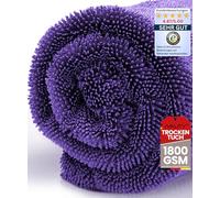 Ivality® Paño de secado para coche, grande, 40 x 60 cm, 1800 g/m², ultraabsorbentes, para el cuidado del coche y la moto, sin pelusas, paños de microfibra trenzados, color morado
