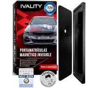 IVALITY® Portamatrículas magnético sin Marco para 1 matrículas | Portamatrículas magnético Coche | Portamatrículas matrícula | para matrículas españolas