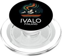 Ivalo Finlandia Aurora Boreal Montañas Aurora Finlandeses Finlandeses PopSockets PopGrip para MagSafe