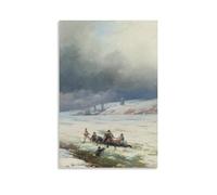 Ivan Aivazovsky-Pulling A Wagon Out of The Ice - Lienzo decorativo para pared, impresión fotográfica, regalos para el hogar, decoración moderna, 30 x 45 cm