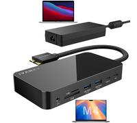 iVANKY 12-in-2 FusionDock 1 MacBook Docking Station USB C con Cargador de 150W, 4K@144Hz Dockingstation 2 Monitore für MacBook M5/M4/M3/M2/M1, 2*HDMI 2.0, 96W PD, 6*USB, 1Gbps Ethernet, SD/TF, Audio