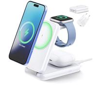 iVANKY 3 in 1 Foldable MagSafe Wireless Fast Charging Station Travel Stand