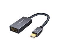 IVANKY 4K@30Hz Adaptador Mini DisplayPort a HDMI, Mini DP Adaptador HDMI de Nailon, Adecuado para MacBook Air/Pro, Microsoft Surface Pro, Monitor, proyector y más, 20 cm, Color Gris
