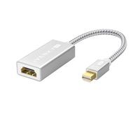 IVANKY 4K Adaptador Mini DisplayPort a HDMI (Cabezales de Aluminio, Conexión Fácil) Adaptador a HDMI Compatible con Microsoft Surface Pro, Lenovo y Otro Dispositivo con Puerto Mini DP, Blanco