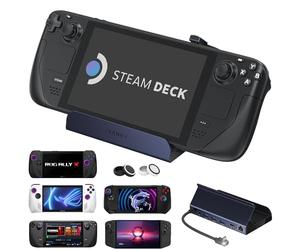 iVANKY 8 en 1 Estación de Acoplamiento para Valve Steam Deck OLED/ASUS ROG Ally X/Legion Go, ROG Alloy/Stream Deck Dock con HDMI 2.1 4K@144Hz, Ethernet Gigabit, 3*USB-A 3.0, Carga 100 W