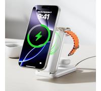 iVANKY para iPhone 16 Pro MAX 3 en 1 Estación de Carga inalámbrica Plegable para Cargador Inalámbrico magnético MagSafe, Soporte de Viaje para Carga Rápida para iPhone - Apple iWatch - AirPods