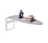 Ivation Tabla de planchar montada en la pared | Plegable de 36.2 x 12.2 pulgadas, estación de planchado plegable para el hogar, apartamento y palanca de fácil liberación, cubierta de algodón extraíble