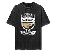 I've Been Called Lot of Names in Lifetime But Papa is My Favorite Mens T-Shirt Casual Cotton Unisex Black Tees Tops L