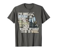 I've Done Horrible Things for Money Funny Raccoon Cansado Work Camiseta