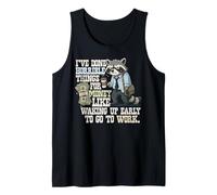 I've Done Horrible Things for Money Funny Raccoon Cansado Work Camiseta sin Mangas
