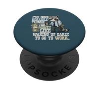 I've Done Horrible Things for Money Funny Raccoon Cansado Work PopSockets PopGrip Adhesivo