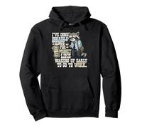 I've Done Horrible Things for Money Funny Raccoon Cansado Work Sudadera con Capucha