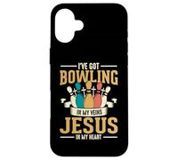 I've Got Bowling In My Veins Jesus In My Heart Carcasa para iPhone 16 Plus