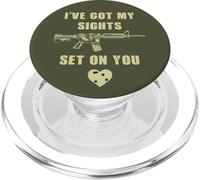 I've Got My Sights Set On You - Funny Sarcastic Gun Humor PopSockets PopGrip para MagSafe