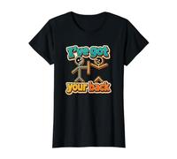 I've Got Your Back Amistad Hombres Divertidos con Palillo Spine Juego de Palabras Camiseta gráfica económica, Mujer, Negro, XL