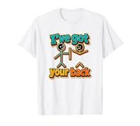 I've Got Your Back Amistad Hombres Divertidos con Palillo Spine Juego de Palabras Camiseta gráfica económica, Hombre, Blanco, XL