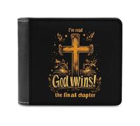 I've Read The Final Chapter God Wins - Carteras impresas con múltiples ranuras para tarjetas para hombres y mujeres