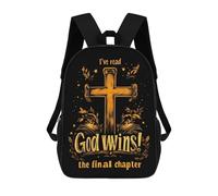 I've Read The Final Chapter God Wins - Mochila de hombro unisex de 17 pulgadas, mochila de viaje para laptop para mujeres y hombres