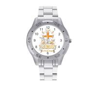 I've Read The Final Chapter God Wins - Reloj de pulsera de acero inoxidable para hombre, relojes personalizados para mujer