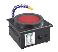 IVEJBZLWMN Amoladora de Banco húmeda y Seca de 7 velocidades, afilador de Cuchillos eléctrico de 2000 RPM con Flujo de Agua Ajustable y función de reversa para pulir Metal y Madera, y afilar Tijeras.