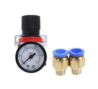 IVEKYKIBC Compresor de Aire neumático AR2000 con Rosca de 1/4 de Pulgada, regulador de presión, válvula Reductora de presión, Conector de 4 mm, 6 mm, 8 mm, 10 mm y 12 mm.(AR2000+PC12mm)