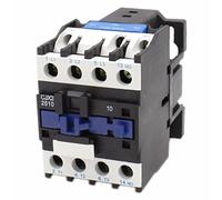 IVEKYKIBC Contactor CJX2-2510, relé de protección Motor CA, trifásico, 25 A, 3 Polos, 1 NA, 24 V, 36, 380, 220, Voltaje Bobina, contactos magnéticos, Carril DIN 35 mm(Ac220v)