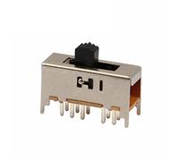 IVEKYKIBC Microinterruptor 10 Uds SS-24H01 2P4T Doble Polo Cuatro tiros 4 Posiciones Interruptor Deslizante Tipo Dip de 10 Pines con 4 Alturas de Mango de Pin Fijo