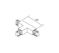 Ivela Conector en T LKM DALI blanco Conductor de protección a la derecha 3 fases