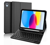 IVEOPPE Funda con Teclado iPad 10/11 Generación A16, Teclado Español Ñ Desmontable Inalámbrico Bluetooth para iPad 10 Generación 2022/11 Generación A16 2025 (10.9/11 Pulgada), Negro