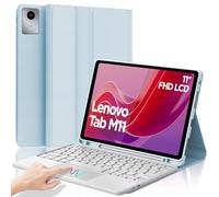 IVEOPPE Funda con Teclado Lenovo Tab M11 con Touchpad, Capa Teclado Trackpad Español Ñ Desmontable Bluetooth para Lenovo Tab M11 TB330FU/ TB330XU 2024 11", Azul Cielo