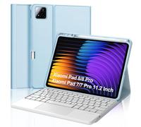 IVEOPPE Funda de teclado para Xiaomi Pad 8/8 Pro/Pad 7/7 Pro de 11.2 | Teclado Bluetooth inalámbrico desmontable magnético, trackpad multitáctil, soporte para lápices, cubierta resistente a las