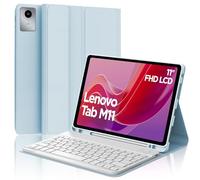 IVEOPPE Funda Teclado Lenovo Tab M11, Capa Teclado Español Ñ Desmontable Inalámbrico Bluetooth para Lenovo Tab M11 TB330FU/ TB330XU 2024 11", Azul Cielo