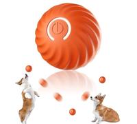 IVEOPPE Rolling Smart Ball Juguete para gatos, juguete interactivo de simulación, juguete eléctrico interactivo para perros y gatos con luces LED, bola de gato eléctrica de 360 grados (naranja)