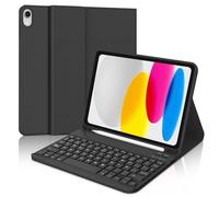 IVEOPPE Teclado Funda para iPad 10/11 Generación A16, Teclado Español Ñ Desmontable Inalámbrico Bluetooth para iPad 10.ª Generación 2022 10.9"/11.ª Generación 2025 11", Negro