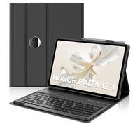 IVEOPPE Teclado para Honor Pad 9 12.1 Pulgadas, Teclado Funda Keyboard Español Ñ Desmontable Bluetooth para Honor Pad 9 12.1 Pulgadas 2024, Negro