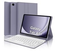IVEOPPE Teclado Samsung Galaxy Tab A9 Plus 11 Pulgadas 2023, Funda Teclado Español Ñ Bluetooth Desmontable para Samsung Galaxy A9+ (SM-X210/X216/X218), Lavanda púrpura