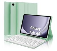 IVEOPPE Teclado Samsung Galaxy Tab A9 Plus 11 Pulgadas 2023, Funda Teclado Español Ñ Bluetooth Desmontable para Samsung Galaxy A9+ (SM-X210/X216/X218), Hierba Verde