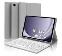 IVEOPPE Teclado Samsung Galaxy Tab A9 Plus 11 Pulgadas 2023, Funda Teclado Español Ñ Bluetooth Desmontable para Samsung Galaxy A9+ (SM-X210/X216/X218),Gris Claro