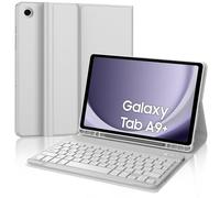 IVEOPPE Teclado Samsung Galaxy Tab A9 Plus 11 Pulgadas 2023, Funda Teclado Español Ñ Bluetooth Desmontable para Samsung Galaxy A9+ (SM-X210/X216/X218), Gris Claro