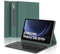 IVEOPPE Teclado Samsung Galaxy Tab S9 FE+ 12.4" 2023, Funda con Teclado España Ñ Bluetooth Samsung Galaxy Tab S9 Plus 12,4" 2023 (SM-X810/X816B/X818U), Verde Oscuro