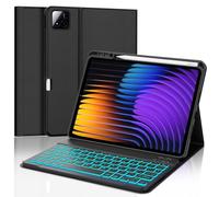 IVEOPPE Teclado Xiaomi Pad 7/7 Pro 11.2" 2025, Funda Teclado Retroiluminado Español Ñ Desmontable Bluetooth para Xiaomi Pad 7/7 Pro 11,2" 2025, Negro