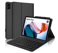 IVEOPPE Xiaomi L83 Redmi Pad Tablet Funda con Teclado, Xiaomi L83 Redmi Pad Tablet Funda Teclado, Teclado Español Ñ QWERTY Bluetooth Desmontable para L83 Redmi Pad 10.61 Pulgadas 2022, Negro