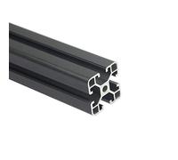 Iverntech 1 pieza 4040 - Riel lineal anodizado de 300 mm según estándar europeo, extrusión de perfil de aluminio negro con ranura de 8 mm de la serie 40 para impresora 3D y máquina de grabado láser