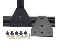 Iverntech 4 placas de conexión de esquina en forma de T con 20 tuercas M5 T + 20 tornillos M5 + 1 llave para perfil de extrusión de aluminio estándar con ranura de 6 mm 2020