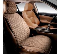 IVICY HYB LN - Funda de Asiento de Coche marrón para Todas Las Estaciones, Suave y Transpirable, Fundas Frontales de Primera Calidad con Protector Antideslizante, Universal, se Adapta a la mayoría de