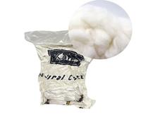 Ivie Fibra de bateo de algodón orgánico de lujo, color blanco natural para relleno (algodón peinado, 2 libras)