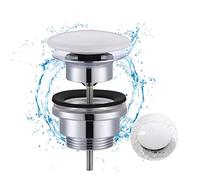 iVIGA Desagüe Universal para Lavabo con Rebosadero 1 1/4, Color Blanco