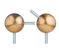 Ivilon Conector de esquina para barra de cortina de ventana de bahía, para barras de 5/8 a 1-1/8 pulgadas, color dorado cálido